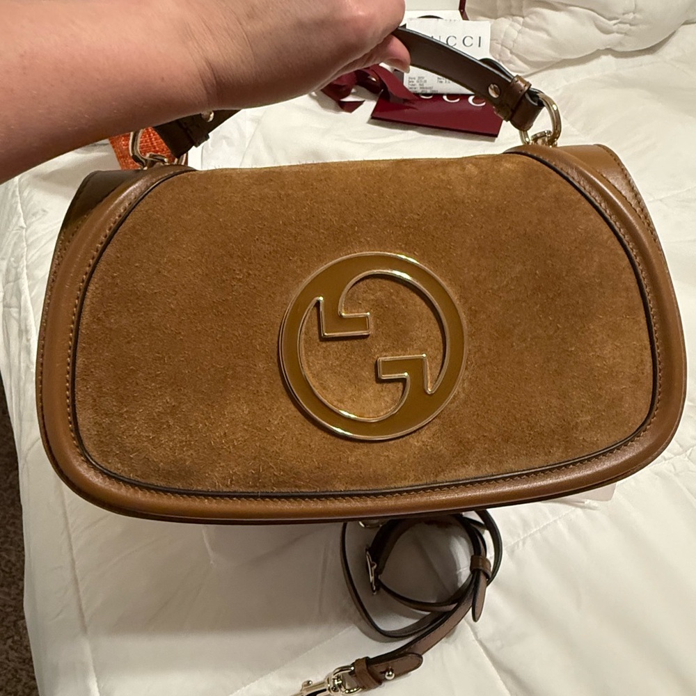 GUCCI LARGE BLONDIE SUEDE BAG RUNWAY